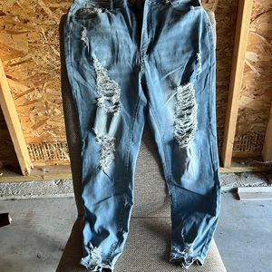 SHEIN ripped jeans light wash skinny